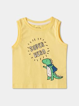 R&B - Cotton Regular Fit Sleeveless Round Neck Boys T-Shirt