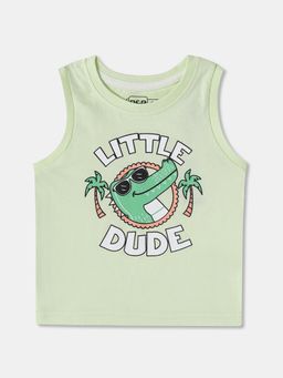 R&B - Cotton Regular Fit Sleeveless Round Neck Boys T-Shirt