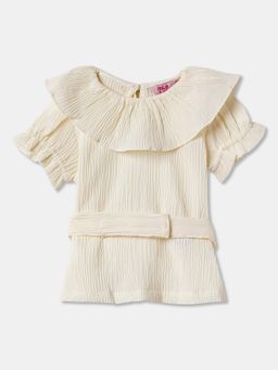 R&B - Cotton Regular Fit Half Sleeve Round Neck Girls Top