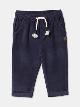 R&B - Corduroy Straight Fit Drawstring Waist Cuffed Hem Boys Trouser