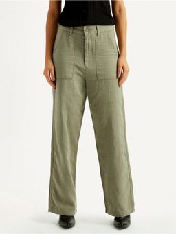 Levi's - Women Green Textured Loose Fit Pant