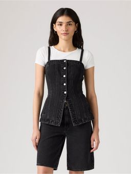 Levi's - Women Black Solid Square Neck Top