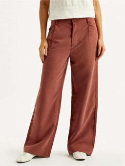 Levi's - Women Rust Solid Wide Casual Trouser