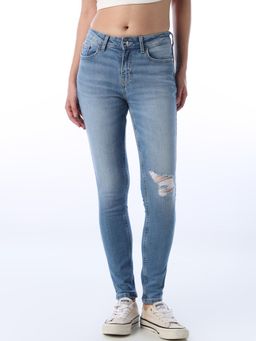 ONLY - Women Solid Skinny Fit Blue Jeans