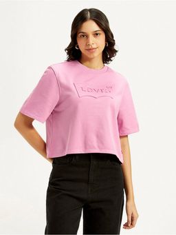 Levi's - Women Pink Solid Boxy Fit T-Shirt