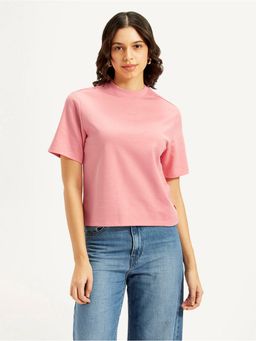 Levi's - Women Pink Solid Relaxed Fit T-Shirt