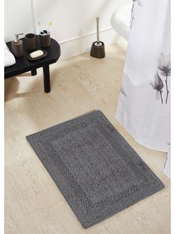 OBSESSIONS - Washable Reversible Charcoal Cotton Bathmat (S)