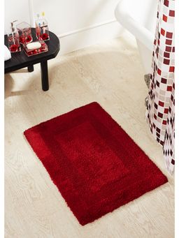 OBSESSIONS - Washable Reversible Burgundy Cotton Bathmat (S)