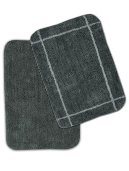 Sashaa World - Blue Anti-Slip Microfiber Bathmats (Pack of 2)