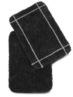Sashaa World - Charcoal Anti-Slip Microfiber Bathmats (Pack of 2)