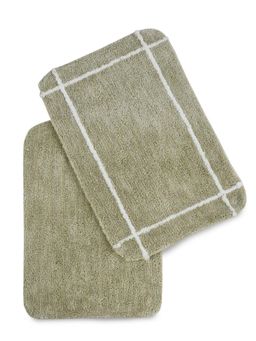 Sashaa World - Green Anti-Slip Microfiber Bathmats (Pack of 2)