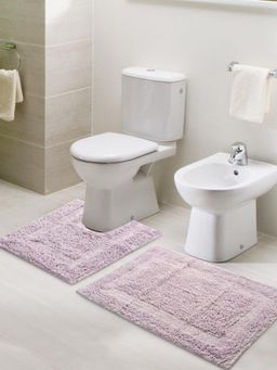 Sashaa World - Purple Anti-Skid Solid Bathmats (Pack of 2)