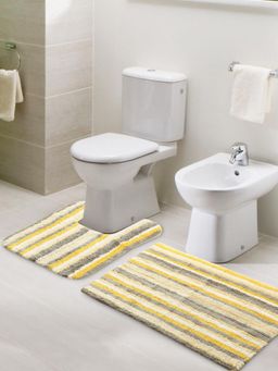 Sashaa World - Yellow Anti-Skid Solid Bathmats (Pack of 2)