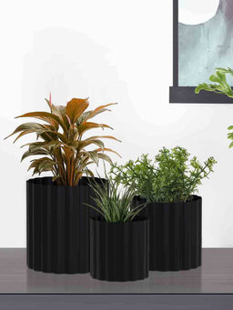 Metalsmith - Iron Planter Pot For Indoor And Outdoor Decor(Pack of 3)