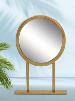 Metalsmith - Vanity Mirror with Steel Frame for Living and Drawing Room - Gold