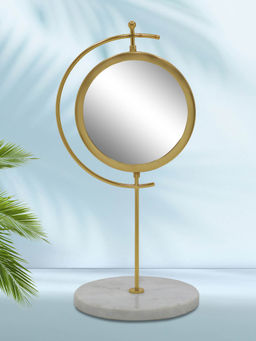 Metalsmith - Vanity Mirror with Steel Frame for Living and Drawing Room - Gold