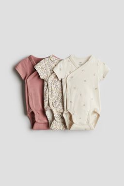 H&M - Boys 3-Pack Wrapover Bodysuits