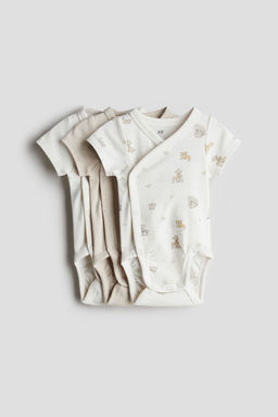 H&M - Boys 3-Pack Wrapover Bodysuits
