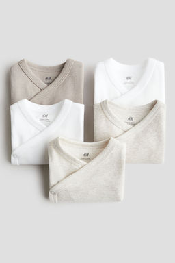 H&M - Boys 5-Pack Wrapover Bodysuits