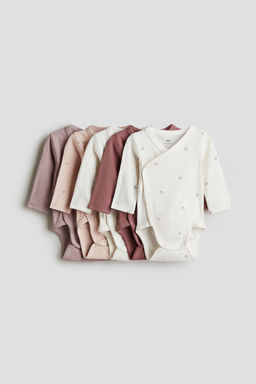 H&M - Boys 5-Pack Wrapover Bodysuits