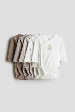 H&M - Boys 5-Pack Wrapover Bodysuits