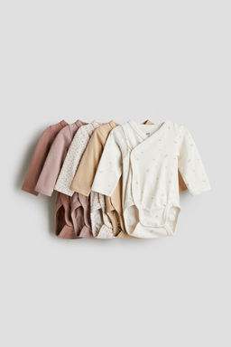 H&M - Boys 5-Pack Wrapover Bodysuits