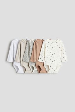 H&M - Boys 5-Pack Long-Sleeved Bodysuits