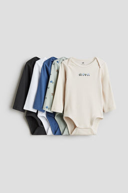 H&M - Boys 5-Pack Long-Sleeved Bodysuits