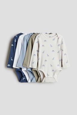 H&M - Boys 5-Pack Long-Sleeved Bodysuits