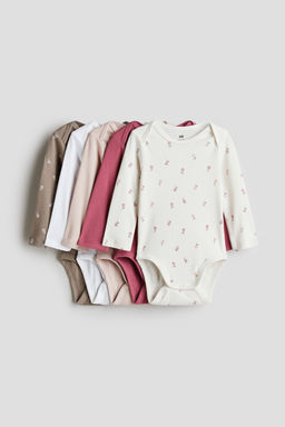 H&M - Boys 5-Pack Long-Sleeved Bodysuits