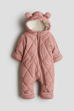 H&M - Boys Pink Pile-Lined Snowsuit