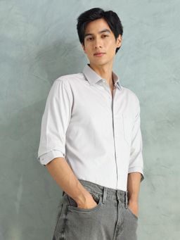 Arrow - Men Grey Cotton Slim Fit Shirt