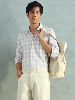 Arrow - Men White Cotton Slim Fit Shirt