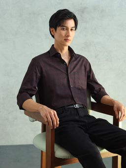 Arrow - Men Red Cotton Slim Fit Shirt