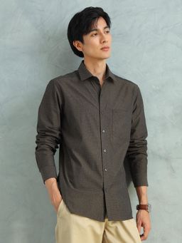 Arrow - Men Brown Cotton Slim Fit Shirt