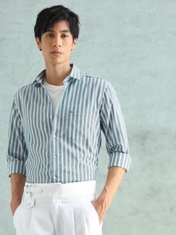 Arrow - Men Green Cotton Slim Fit Shirt