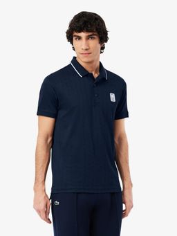 Lacoste - Men Blue Tennis Heritage Ultra Dry Stretch Polo Shirt