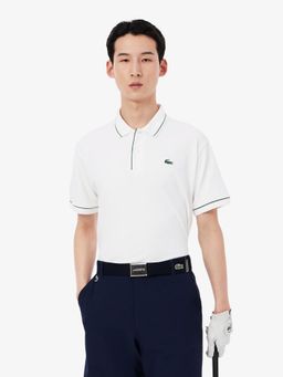 Lacoste - Men White Heat Regulating Mini Pique Golf Polo Shirt