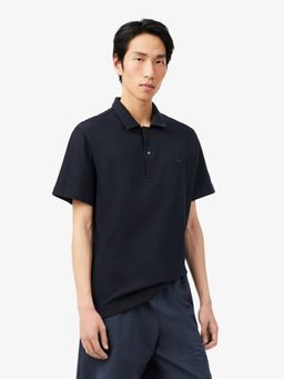 Lacoste - Men Black Classic Fit Textured Polo Shirt