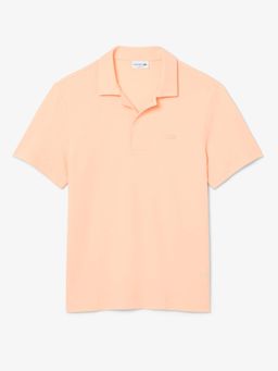 Lacoste - Men Peach Classic Fit Textured Polo Shirt