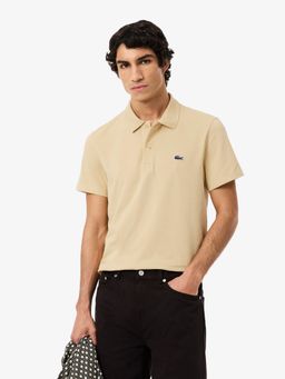 Lacoste - Men Beige Regular Fit Cotton Blend Polo Shirt