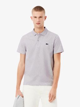 Lacoste - Men Grey Regular Fit Cotton Blend Polo Shirt