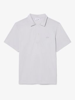 Lacoste - Men White Paris Classic Fit Open Neck Embroidered Polo Shirt