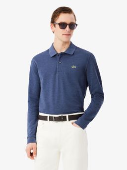 Lacoste - Men Blue Classic Fit Long Sleeved L.12.12 Polo Shirt