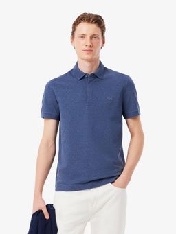 Lacoste - Men Blue Regular Fit Paris Stretch Pique Polo Shirt