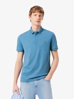 Lacoste - Men Blue Regular Fit Paris Stretch Pique Polo Shirt