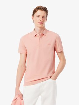 Lacoste - Men Pink Regular Fit Paris Stretch Pique Polo Shirt