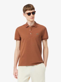 Lacoste - Men Brown Slim Fit Stretch Petit Pique Polo Shirt