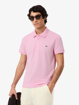Lacoste - Men Pink Slim Fit Stretch Petit Pique Polo Shirt