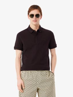 Lacoste - Men Brown Regular Fit Paris Stretch Pique Polo Shirt